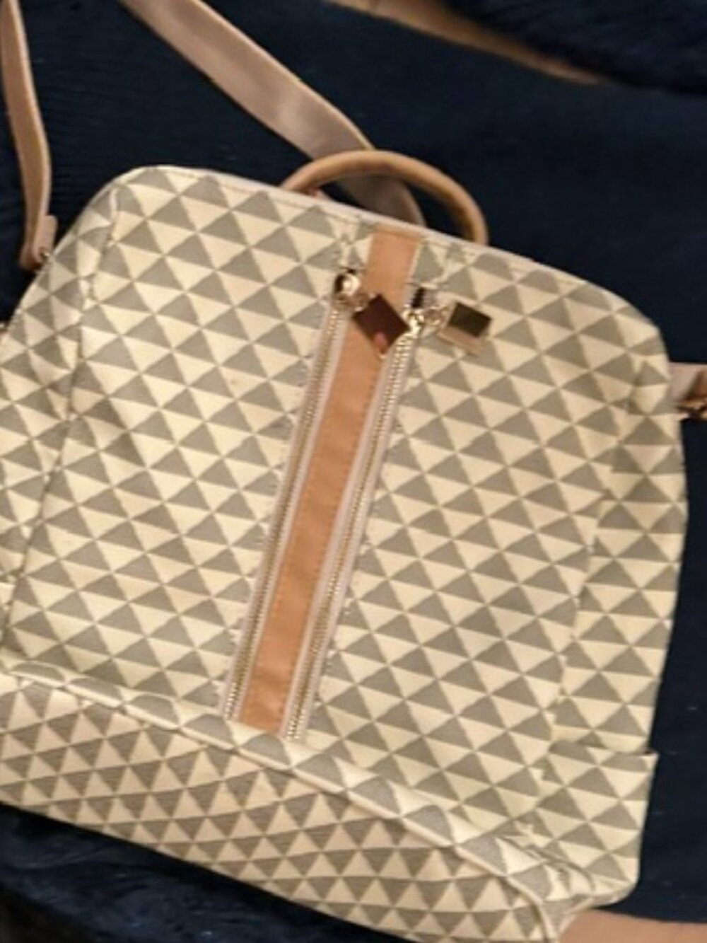12" x 12" faux leather small backpack purse bag back pack travel carry
